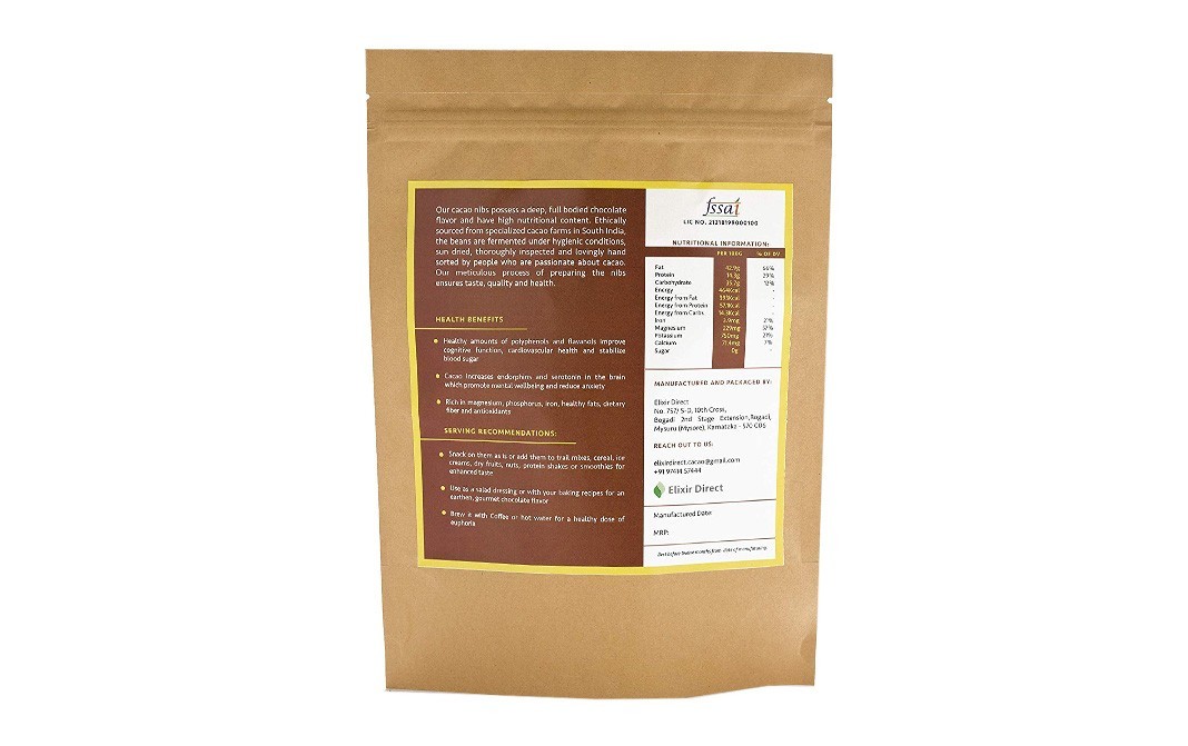 Elixir Direct Cacao Nibs    Pack  150 grams
